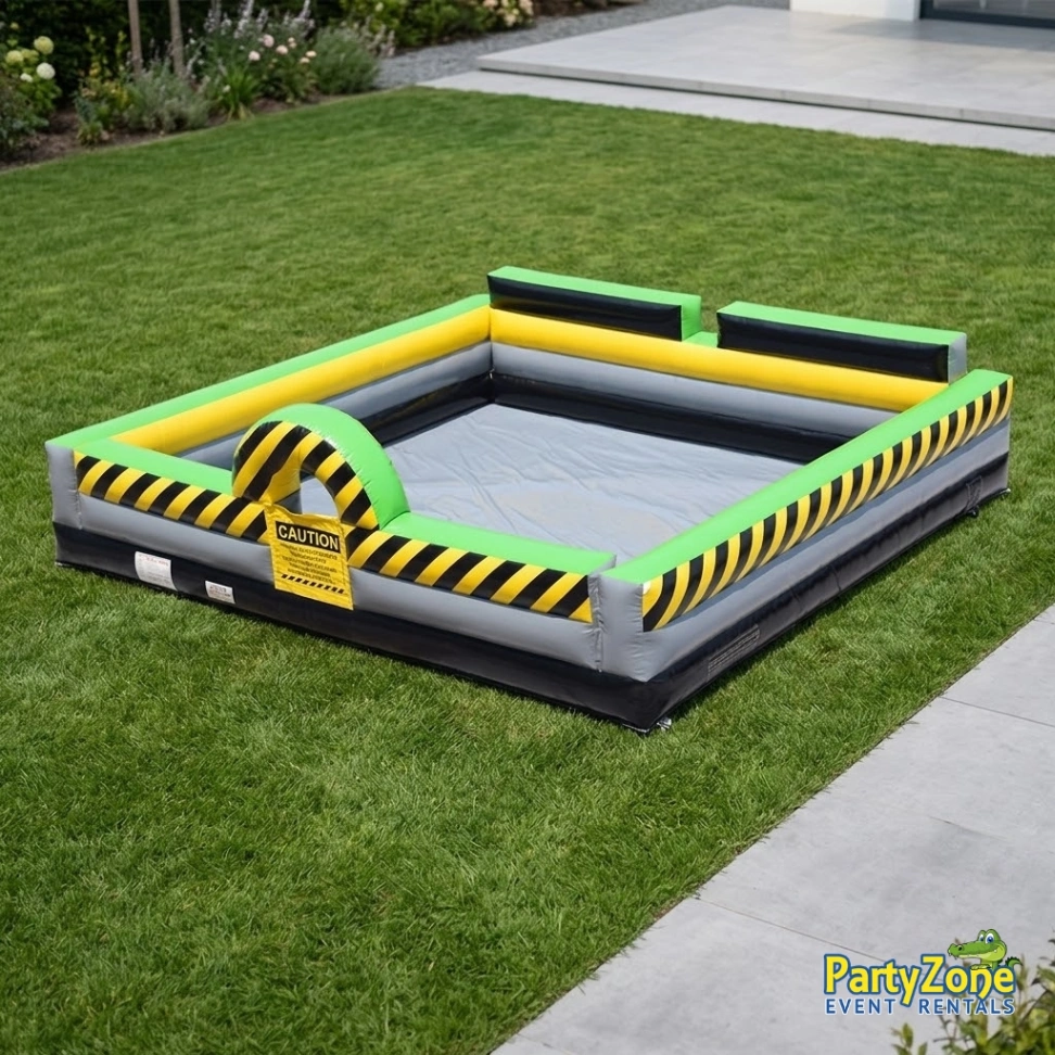 Caution inflatable foam pit rental for Kenner LA teen foam parties and school events