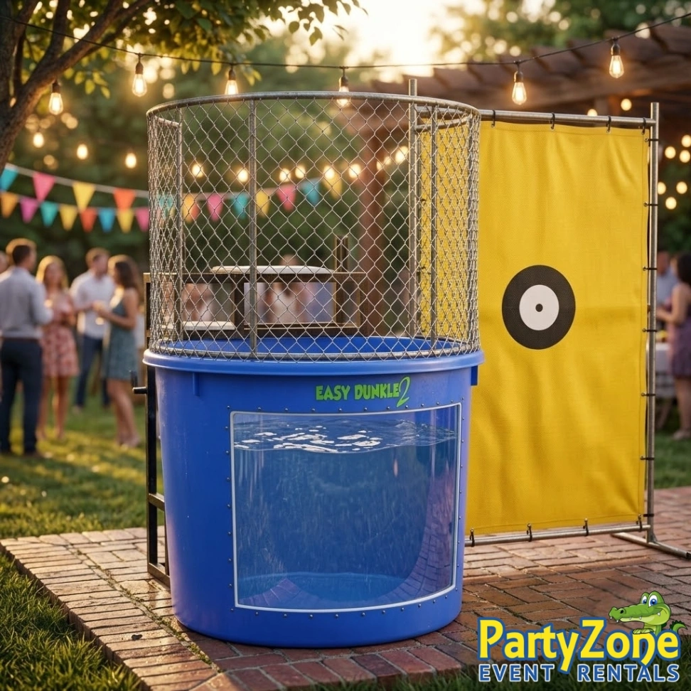 Dunk tank rental for Kenner LA school fundraisers, church festivals, and corporate family days
