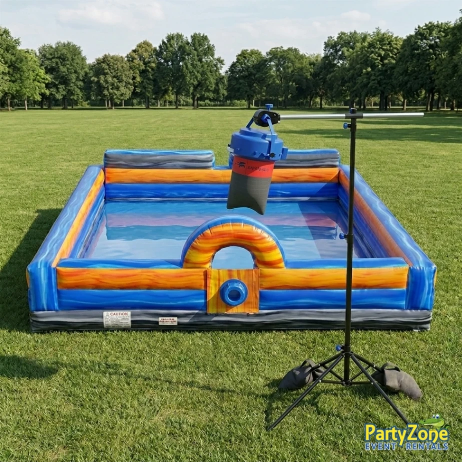 Marble foam party package rental for Kenner LA summer events, foam machine and inflatable pit together