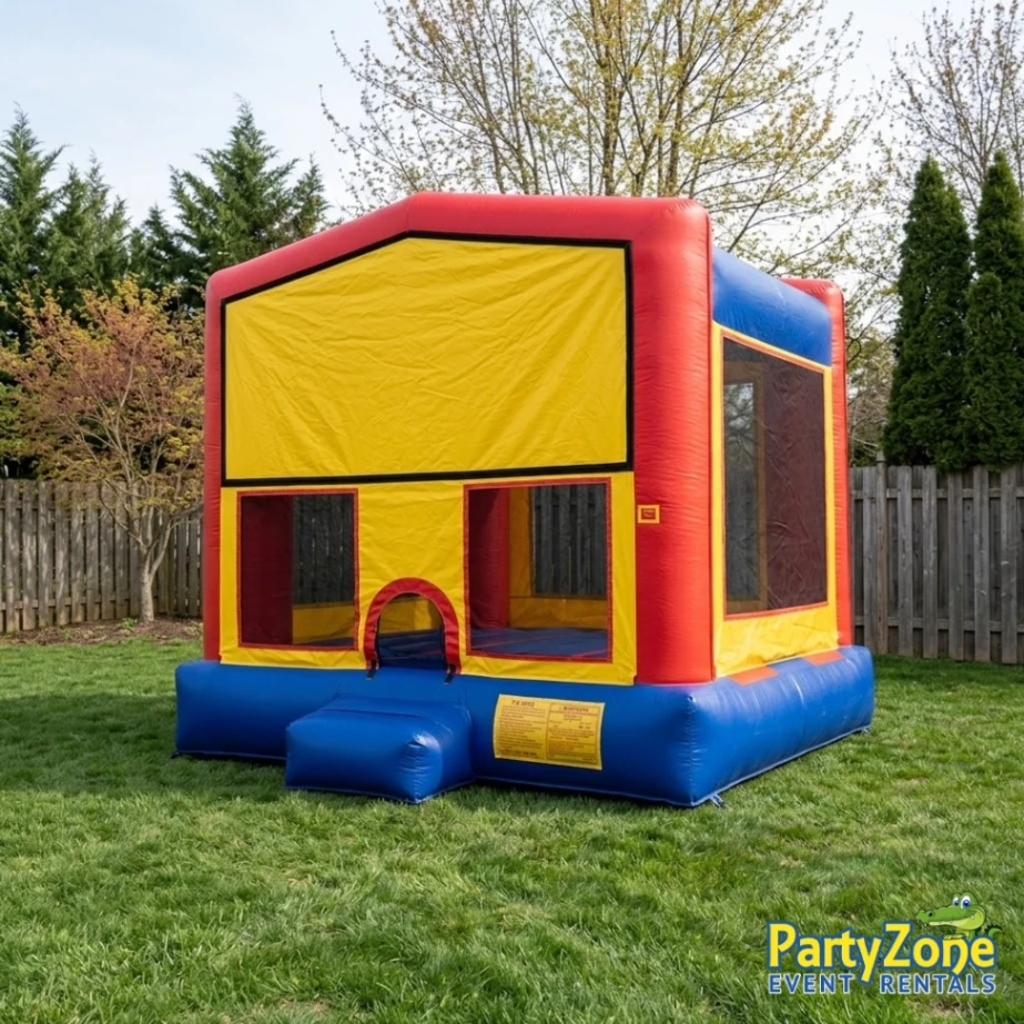 Modular standard bounce house rental for Kenner LA backyard birthdays, fits Susan Park and Chateau yards